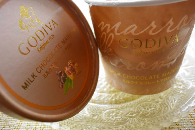 ゴディバ ミルクチョコレートマロン_ゴディバのチョコがカップアイスで楽しめて、おひとつ税込432円